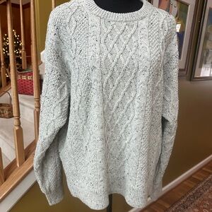 J Crew Women’s Cable Knit Crewneck Sweater (size XL)